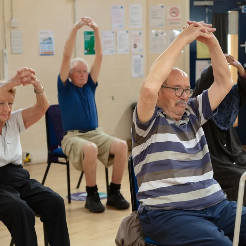 Seated exercise class